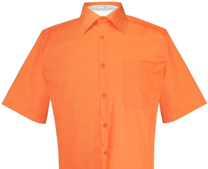 Orange dress shirt men