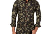 Camouflage dress shirt for men