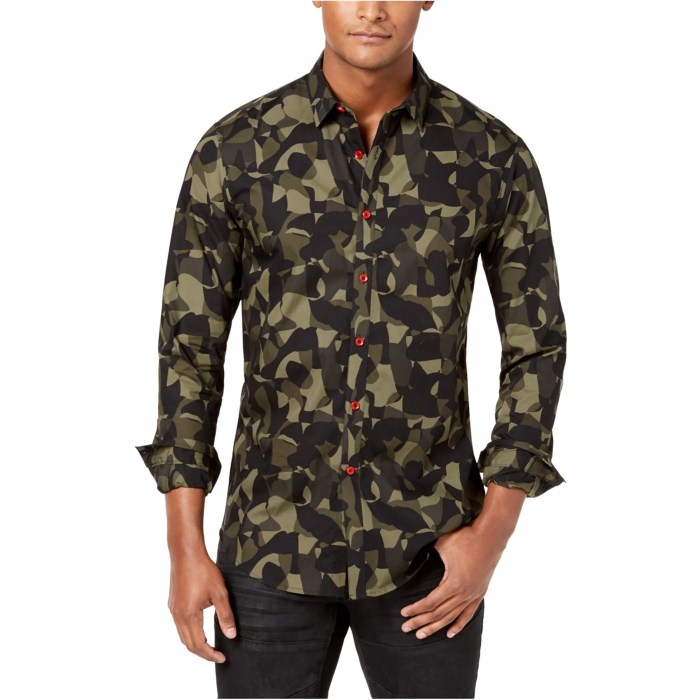 Camouflage dress shirt for men