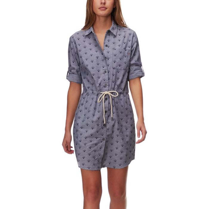 Chambray shirt dress women