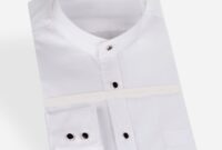 Mandarin collar dress shirt men