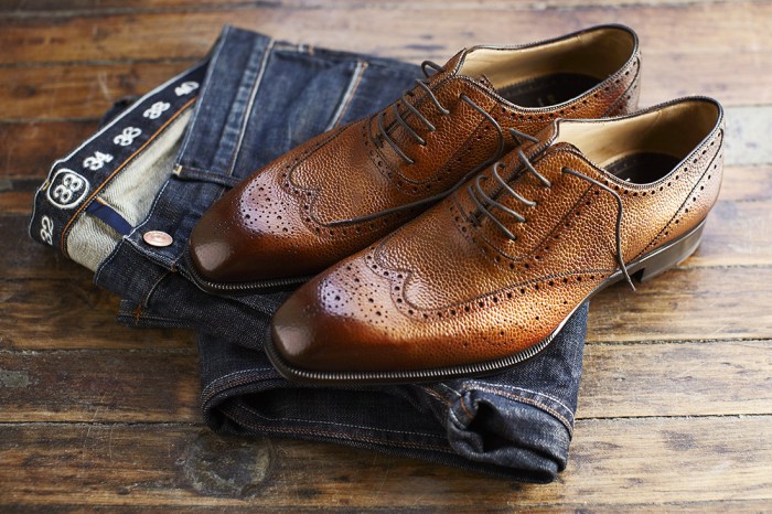 Mens denim dress shoes