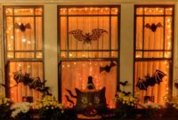 How to decorate a bay window for halloween