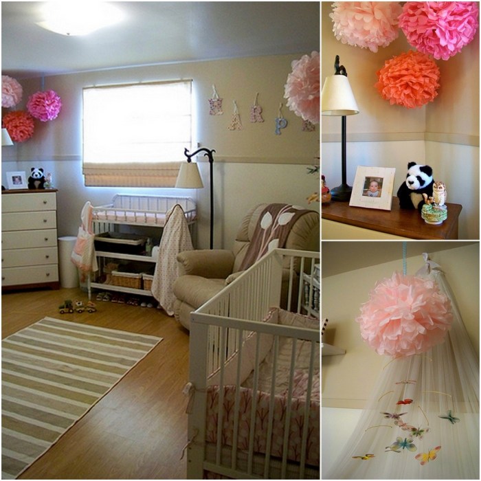 How to decorate a room with pom poms