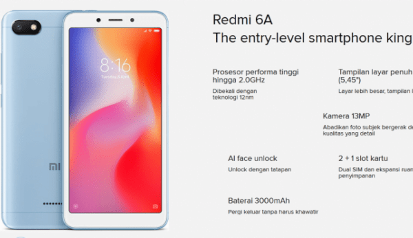 Berapa harga hp xiaomi 6a