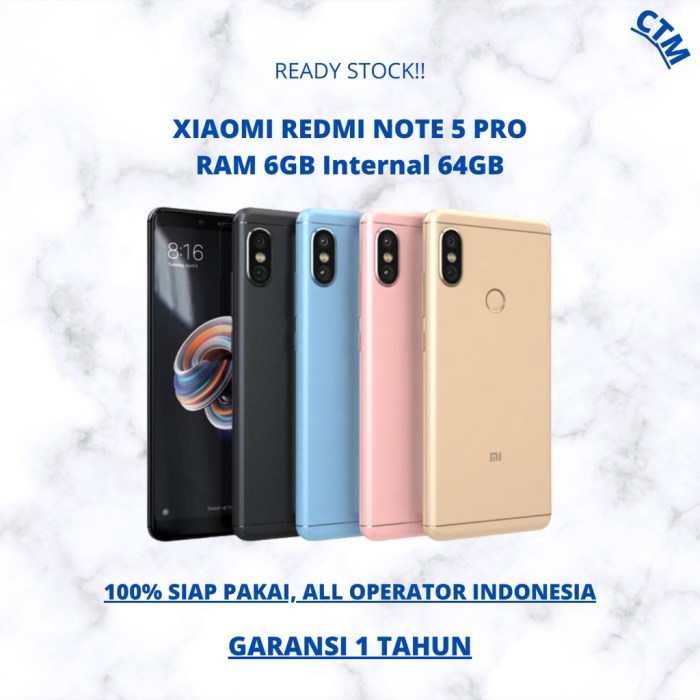 Harga hp xiaomi note 5 pro ram 6gb