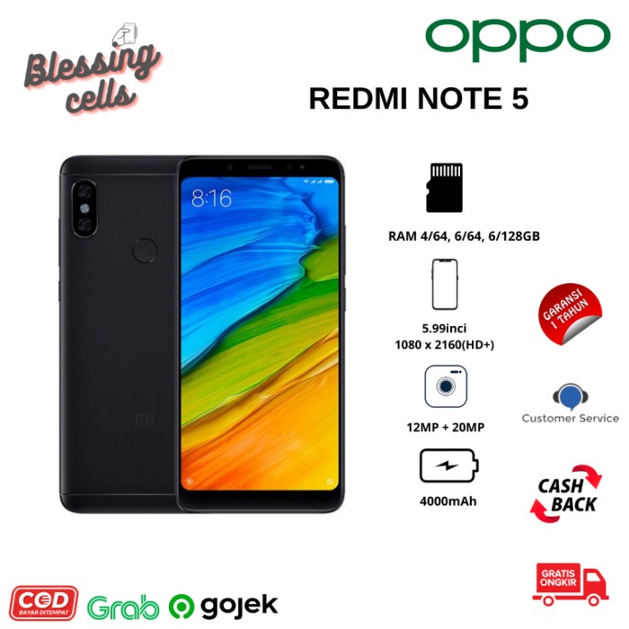 Spesifikasi dan harga hp xiaomi redmi note 5